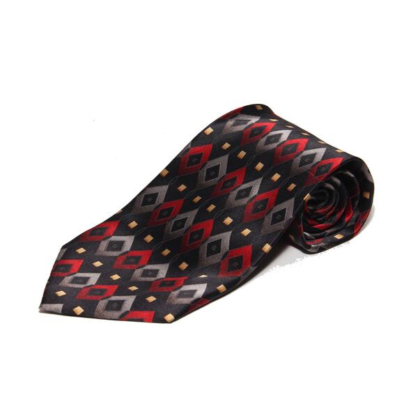Kilburne & Finch Geometric Silk Tie 3 7/8" x 61 1/2" - Picture 1 of 7
